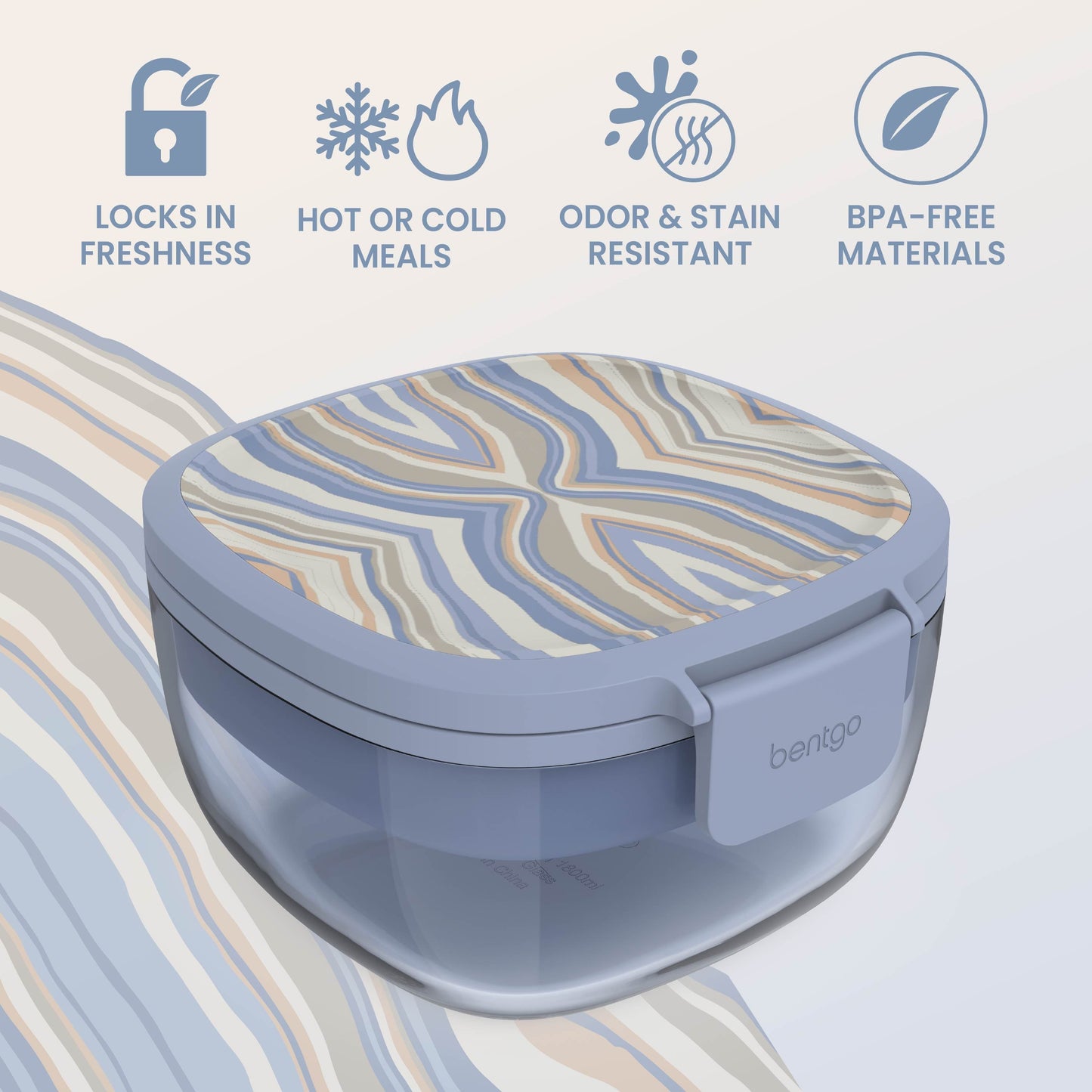 Bentgo Glass Prints All-in-One Salad Container